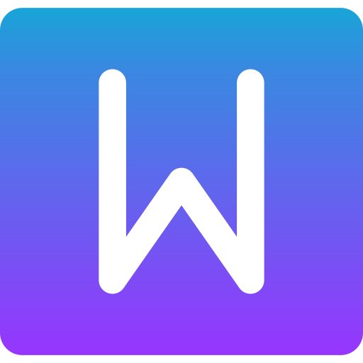 letter w Generic gradient fill icoon