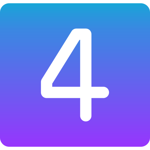 Number 4 Generic gradient fill icon