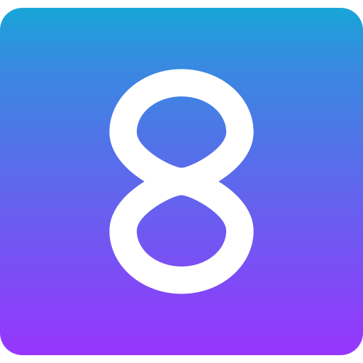 numero 8 Generic gradient fill icona