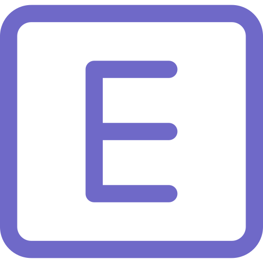 Letter e Generic color outline icon
