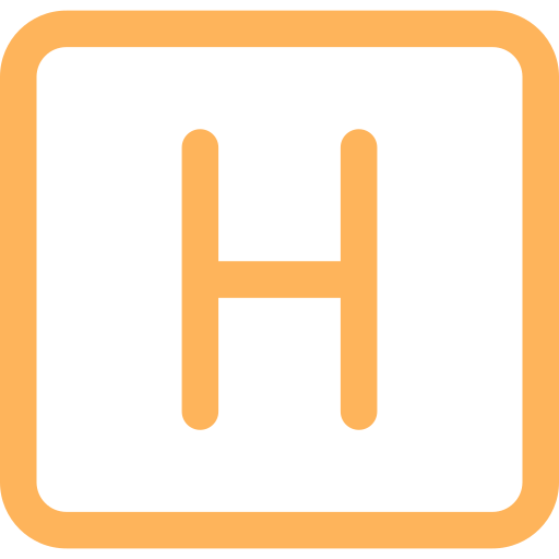 Letter h Generic color outline icon