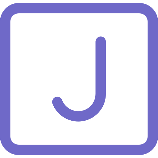 Letter j Generic color outline icon