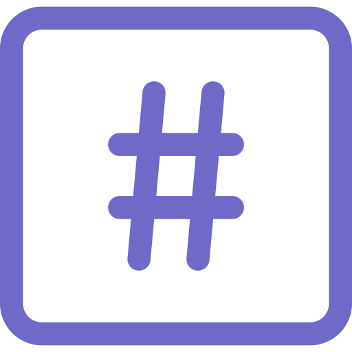 hashtag Generic color outline ikona