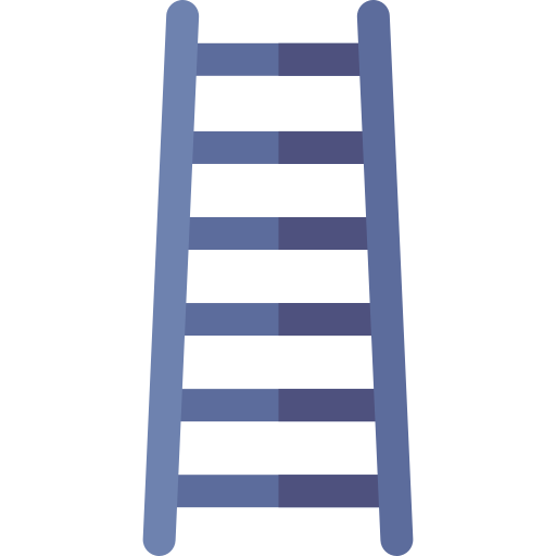Step ladder Basic Rounded Flat icon