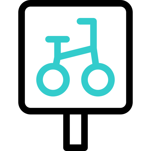 Bike parking Basic Accent Outline icon