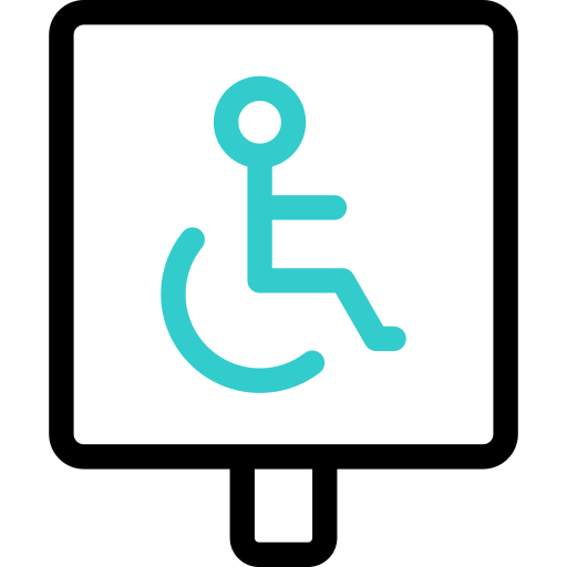Wheelchair Basic Accent Outline icon