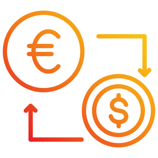 valuta Generic gradient outline icona