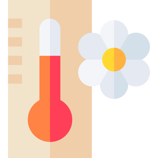 temperatuur Basic Straight Flat icoon