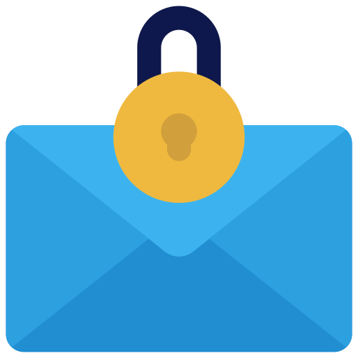 Confidential email Juicy Fish Flat icon