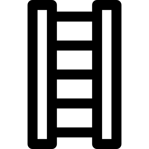 escada Curved Lineal Ícone