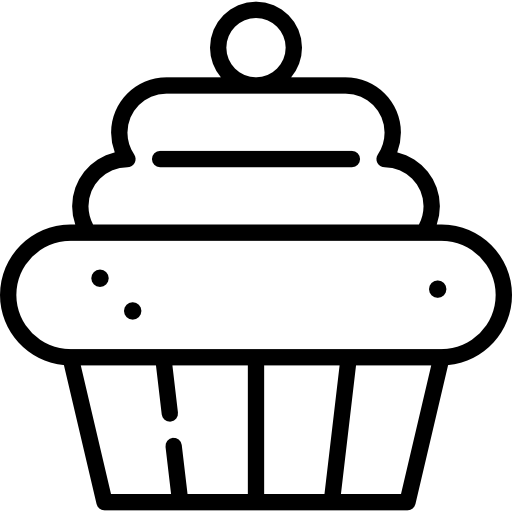 cupcake di velluto rosso Special Lineal icona