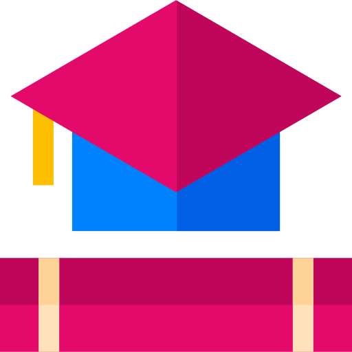 graduación Basic Straight Flat icono
