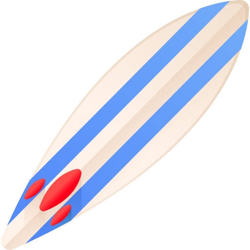 tavola da surf 3D Color icona