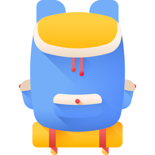 rucksack 3D Color icon