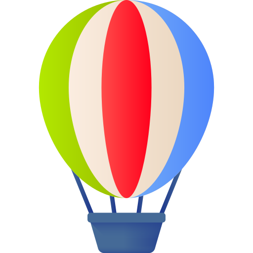 montgolfière 3D Color Icône