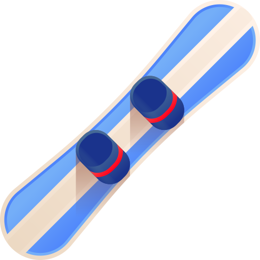 snowboard 3D Color icon