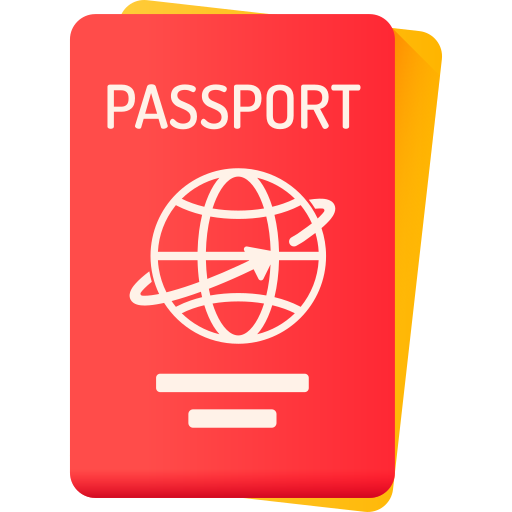 passaporto 3D Color icona