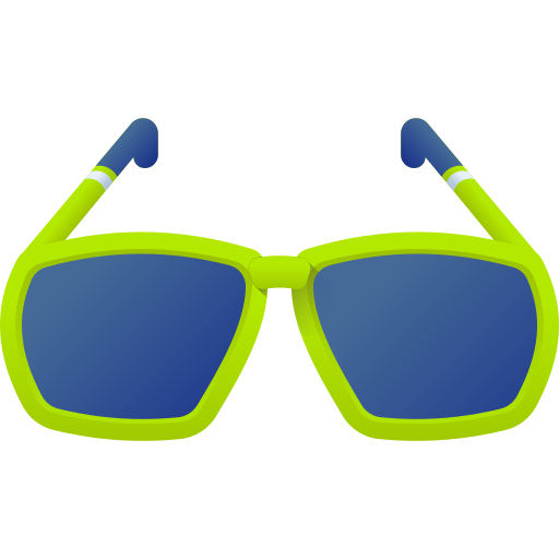 occhiali da sole 3D Color icona