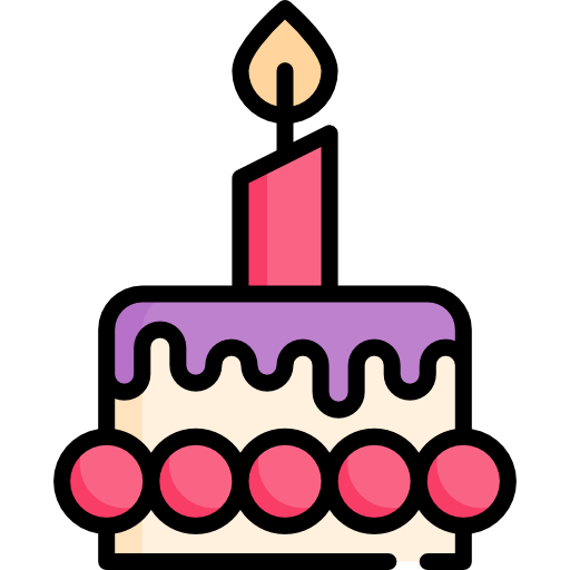Торт на день рождения Special Lineal color иконка