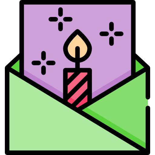 invitation d'anniversaire Special Lineal color Icône