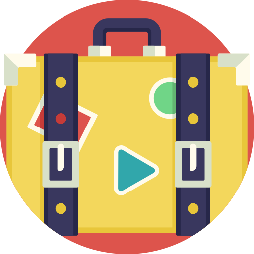 Suitcase Detailed Flat Circular Flat icon