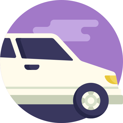 carro Detailed Flat Circular Flat icono