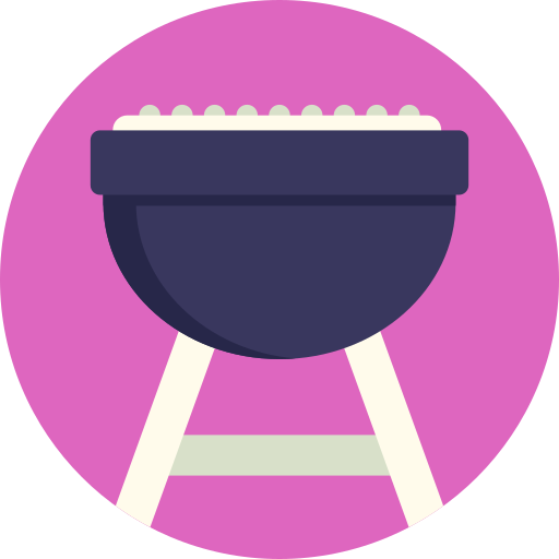 barbecue Detailed Flat Circular Flat icoon