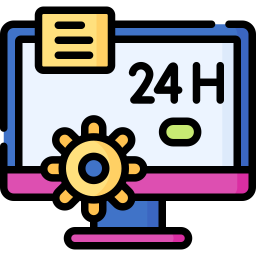 24時間サービス Special Lineal color icon