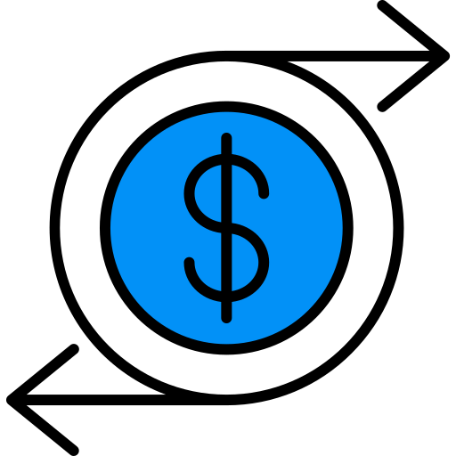 flujo de fondos Generic color lineal-color icono