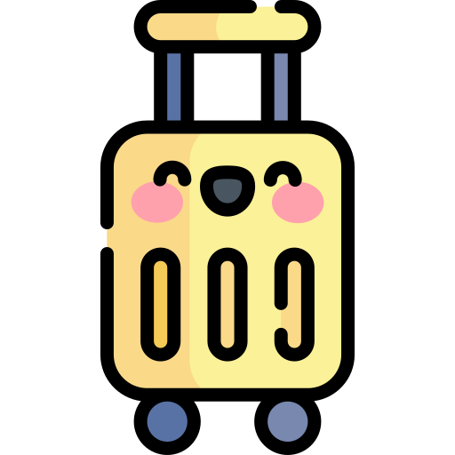 maleta Kawaii Lineal color icono
