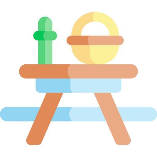 Picnic table Kawaii Flat icon
