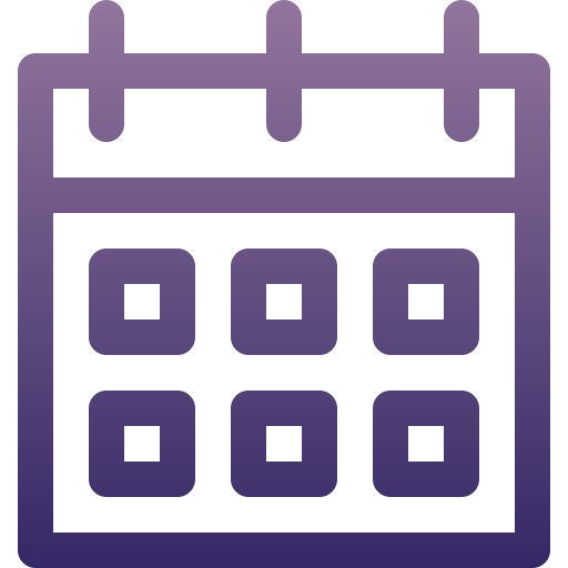 calendario Generic gradient outline icona