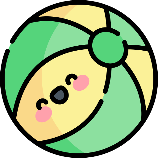 pelota de playa Kawaii Lineal color icono