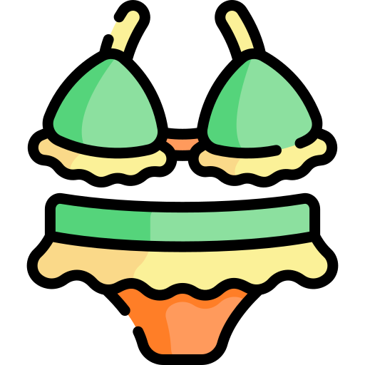 bikini Kawaii Lineal color icon