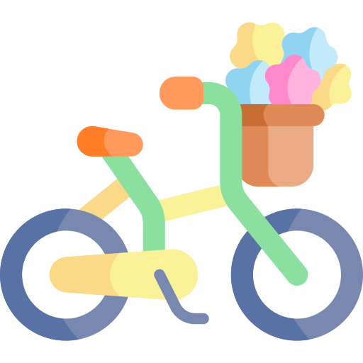 Bycicle Kawaii Flat icon