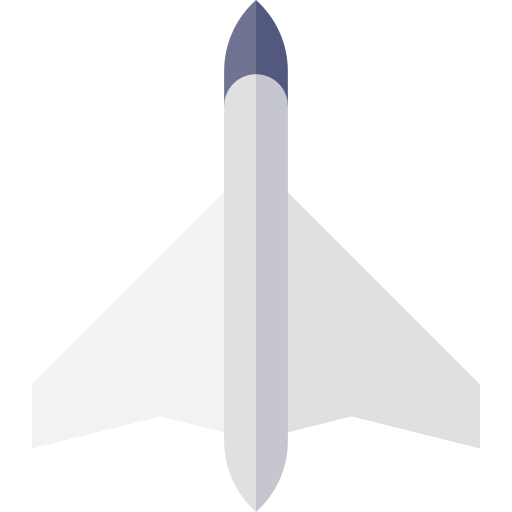 avión supersónico Basic Straight Flat icono