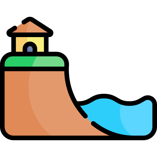 Coastline Kawaii Lineal color icon