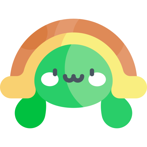 żółw Kawaii Flat ikona