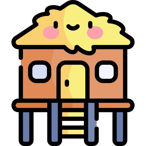 bungalow Kawaii Lineal color icon