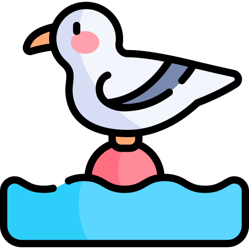 Gull Kawaii Lineal color icon