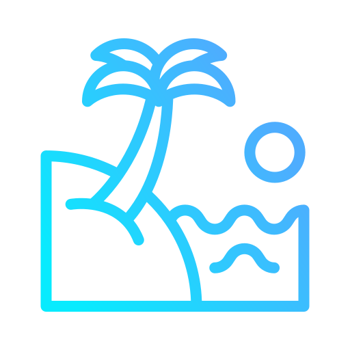 plaża Generic gradient outline ikona
