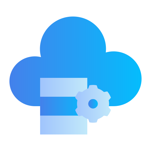 cloud dienstverlening Generic gradient fill icoon