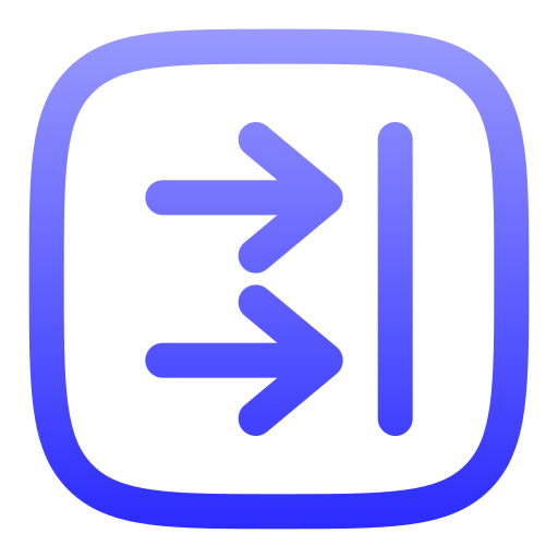 dubbele pijlen Generic gradient outline icoon