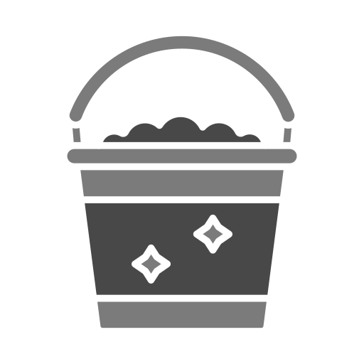 청소 버킷 Generic color fill icon