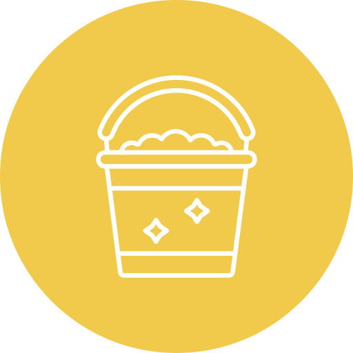 청소 버킷 Generic color fill icon