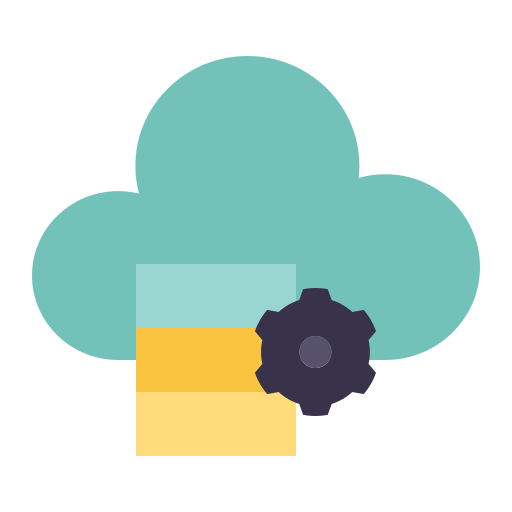 cloud dienstverlening Generic color fill icoon