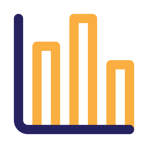 gráfico de barras Generic color outline icono