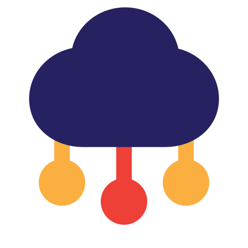 chmura obliczeniowa Generic color fill ikona