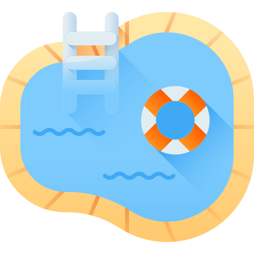 Swimming pool 3D Color icon