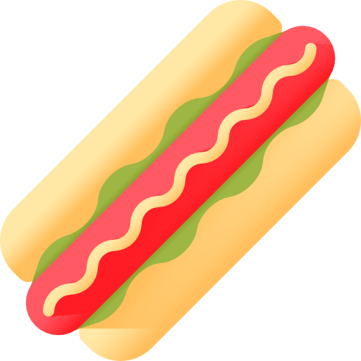 hot-dog 3D Color Icône